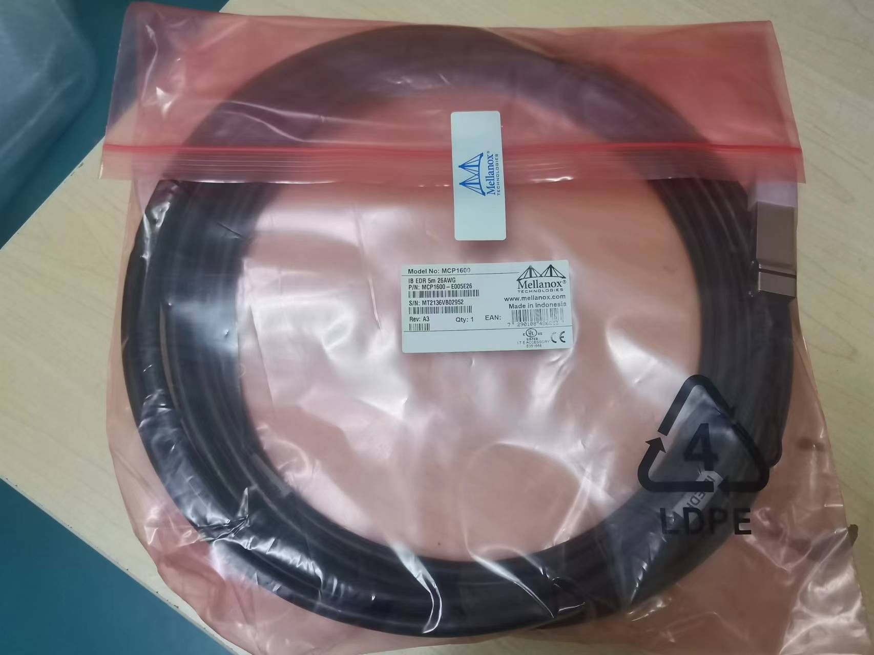 IB EDR Mellanox 5m DAC Cable MCP1600-E005E26 MCP1600-E0xxxE